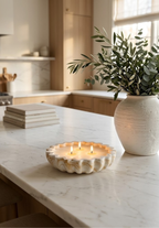Fluted Candle Bowl Believe Candle
