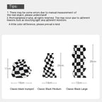 Chessboard Grid Ceramic Vase Moderne Vases