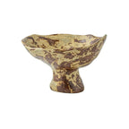 Vintage Wabi-Sabi Irregular Ceramic Pedestal Fruit Bowl – Rough Pottery Display Tray Far East Finds