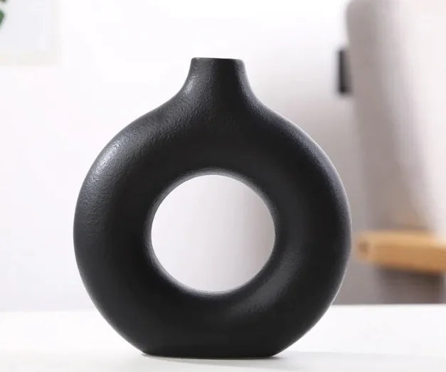 Frosted Biscuit Ceramic Vase Moderne Vases