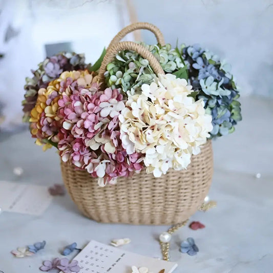 Silk Hydrangea Artificial Flower Stem Moderne Vases