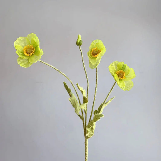 Silk Poppy Artificial Flower Stem Moderne Vases