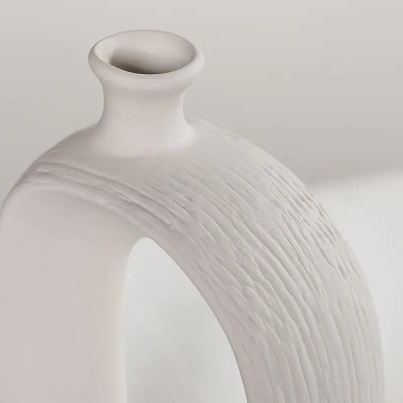 Modern White Ceramic Dried Flower Vase Moderne Vases