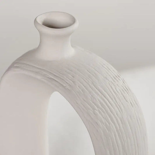 Modern White Ceramic Dried Flower Vase Moderne Vases