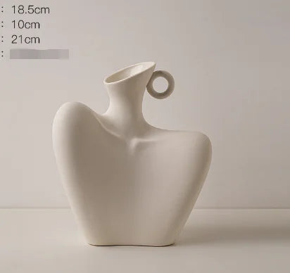 Feminine Sculpture Ceramic Vase Moderne Vases