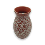 Handmade Talavera Vase | Brown & White Relief Pottery The Talavera Hub