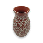Handmade Talavera Vase | Brown & White Relief Pottery The Talavera Hub