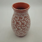 Handmade Talavera Vase | Brown & White Relief Pottery The Talavera Hub