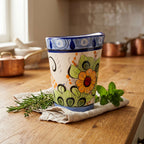Hand-Painted Flared Ceramic Vase Upavim Crafts