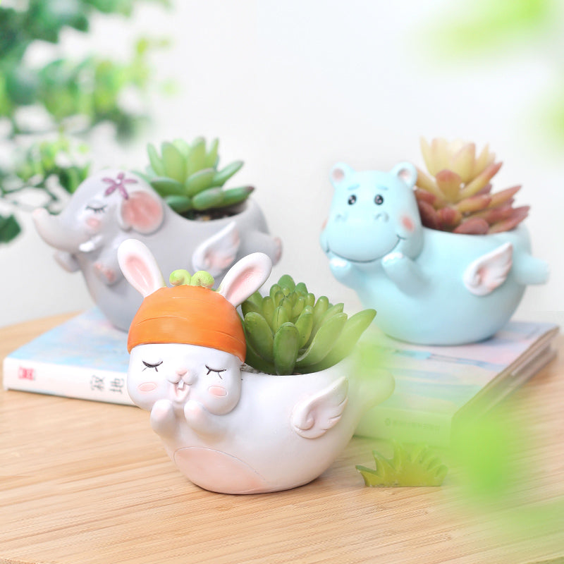 Fun Animals Plant Pots Moderne Vases