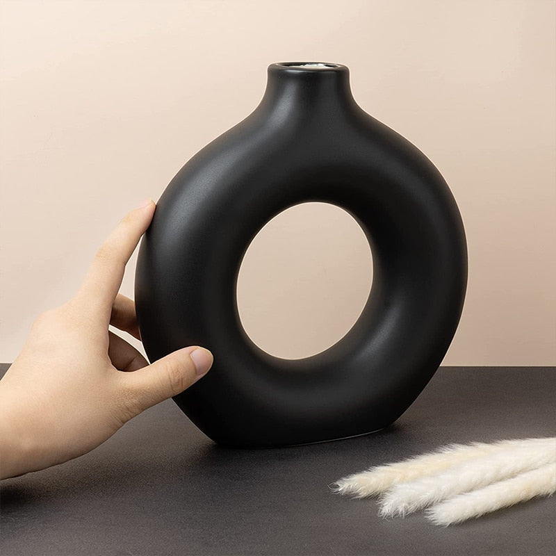 Nordic Ceramic Circular Vases Moderne Vases
