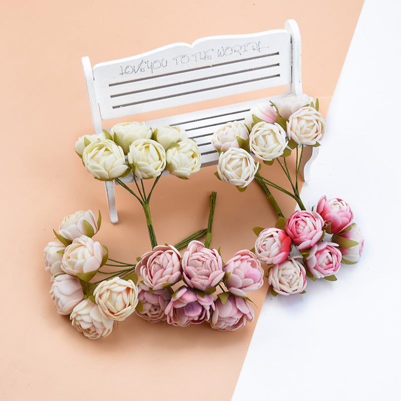 Silk Tea Buds Roses Moderne Vases