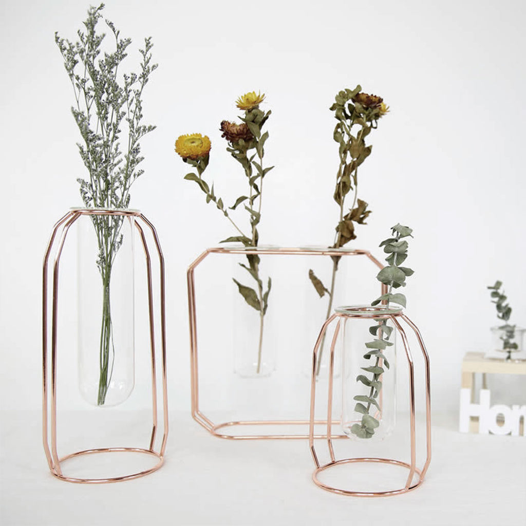Creative Glass and Iron Vases Moderne Vases