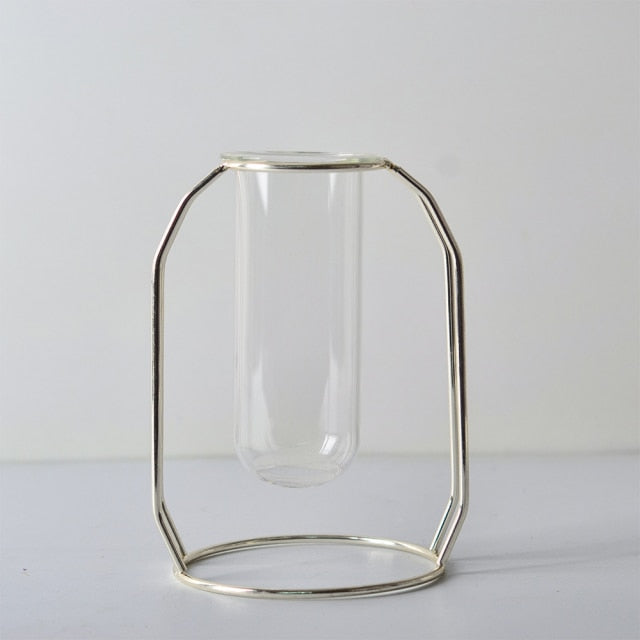 Nordic Glass and Metal Vases Moderne Vases
