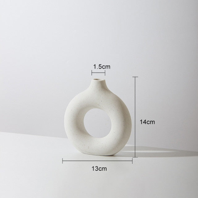 Nordic Ceramic Circular Vases Moderne Vases