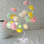 LED Rose Flower Tree Table Lamp Moderne Vases