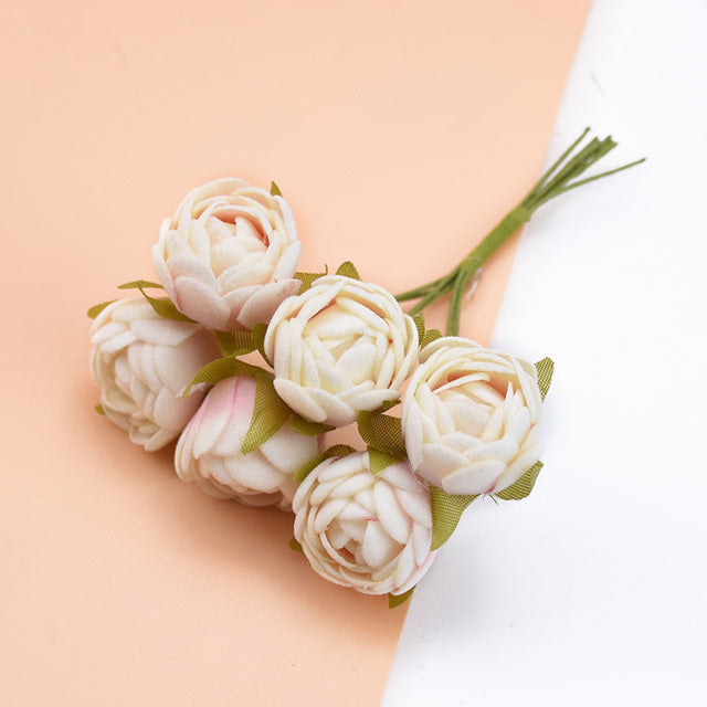Silk Tea Buds Roses Moderne Vases
