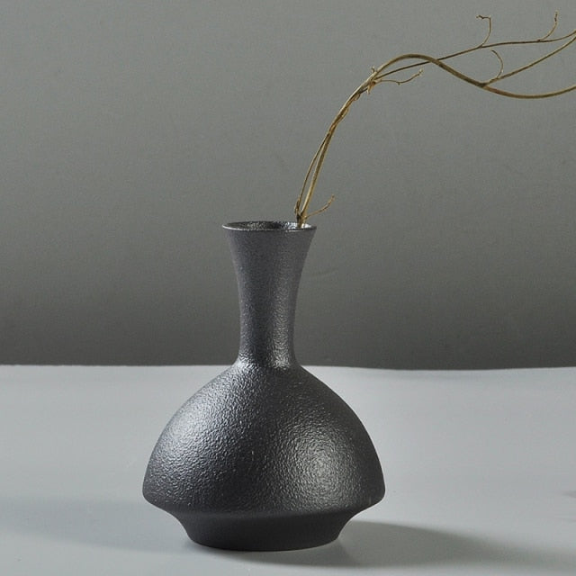 Black Ceramic Japanese Vase Moderne Vases