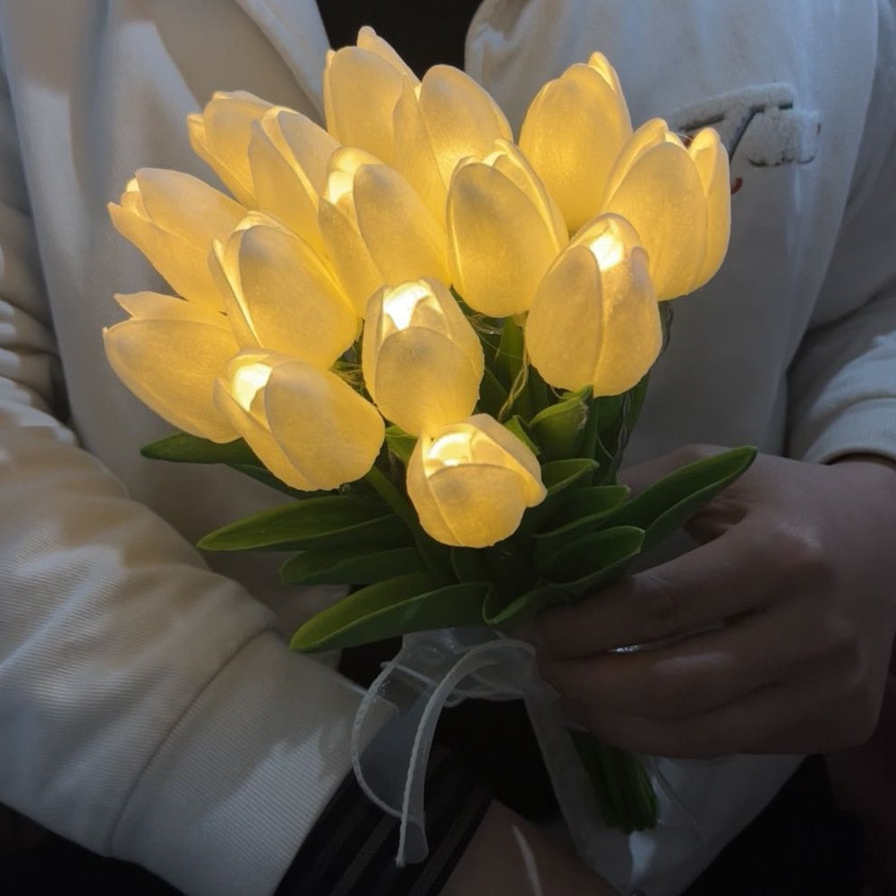 LED Tulip Table Lamp Moderne Vases
