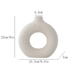 Circular Hollow Ceramic Vase Moderne Vases