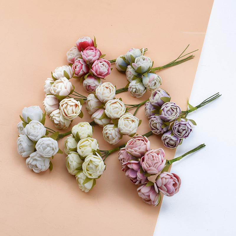 Silk Tea Buds Roses Moderne Vases