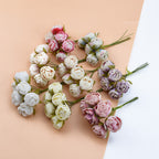 Silk Tea Buds Roses Moderne Vases