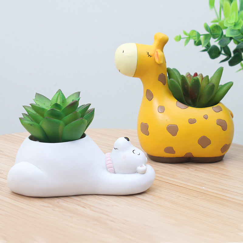 Cute Zoo Animal Plant Pots Moderne Vases