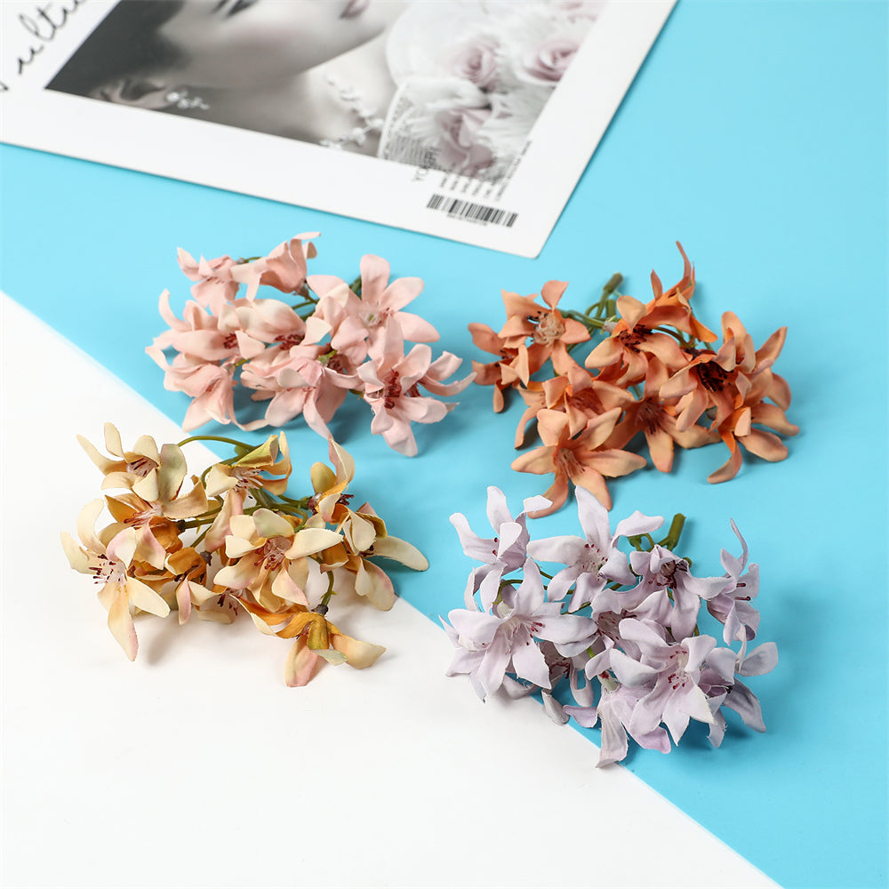 Silk Magnolia Orchids Bouquets Moderne Vases