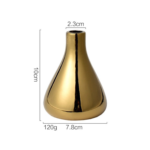 Nordic Luxury Gold Plated Vase Moderne Vases