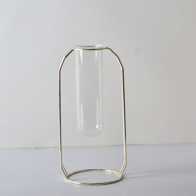 Nordic Glass and Metal Vases Moderne Vases