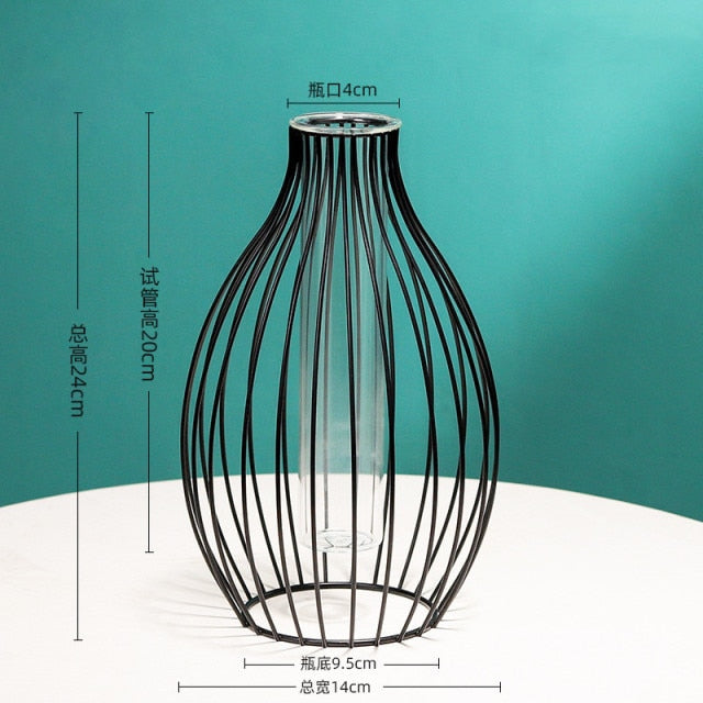 Nordic Glass and Metal Vases Moderne Vases