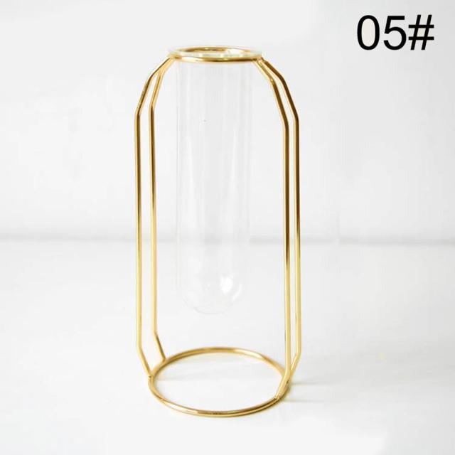 Nordic Glass and Metal Vases Moderne Vases