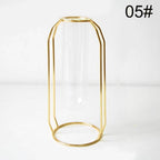 Nordic Glass and Metal Vases Moderne Vases