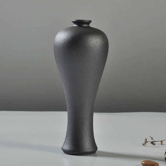 Black Ceramic Japanese Vase Moderne Vases