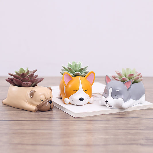 Cute Dog Plant Pots Moderne Vases