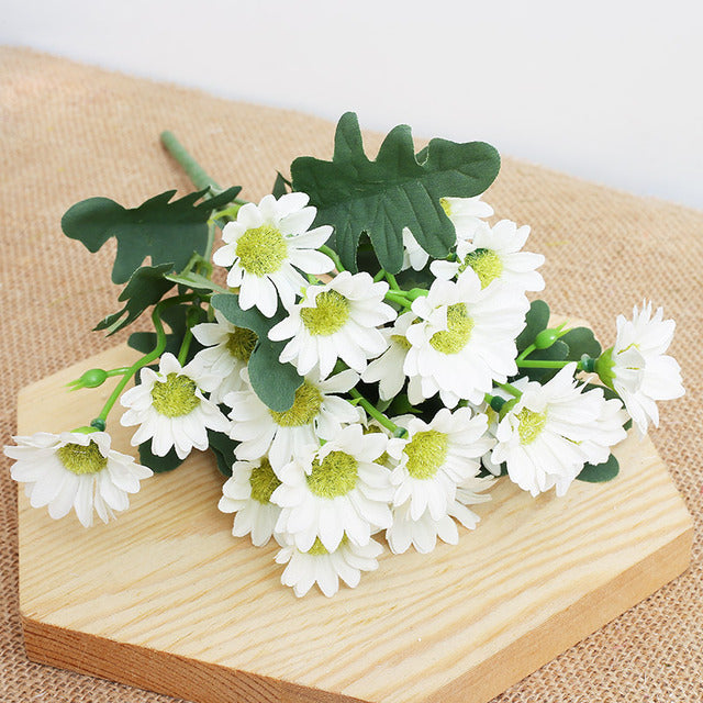 Silk Daisy Flowers Moderne Vases