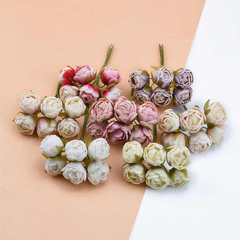 Silk Tea Buds Roses Moderne Vases
