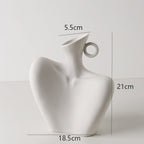 Feminine Sculpture Ceramic Vase Moderne Vases