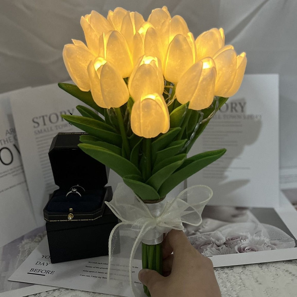 LED Tulip Table Lamp Moderne Vases