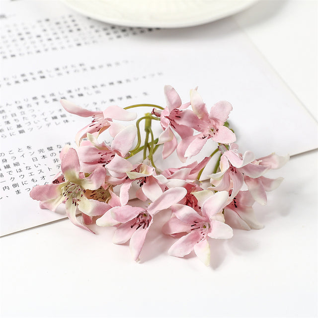 Silk Magnolia Orchids Bouquets Moderne Vases