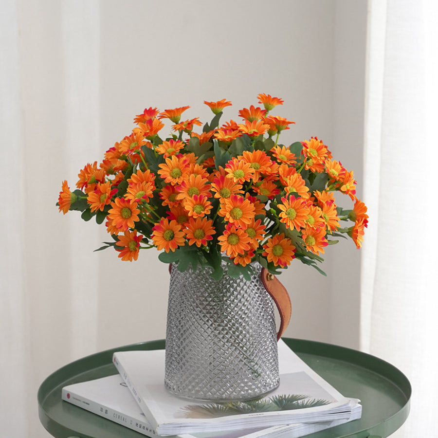 Silk Daisy Flowers Moderne Vases