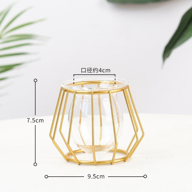 Nordic Glass and Metal Vases Moderne Vases