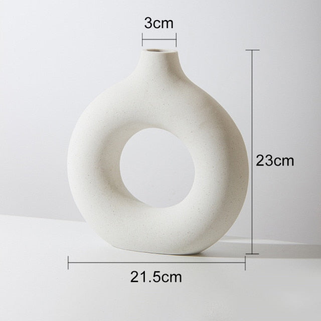 Nordic Ceramic Circular Vases Moderne Vases