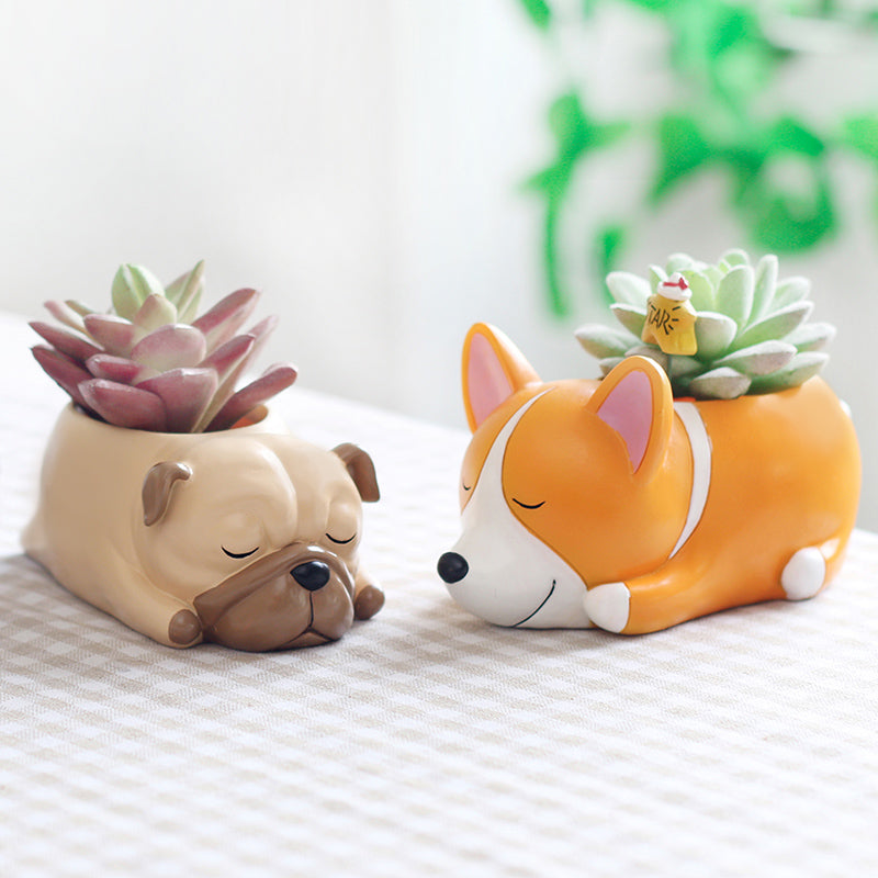 Cute Dog Plant Pots Moderne Vases
