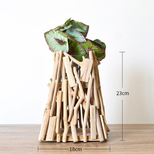 Handmade Solid Wood Rustic Vases Moderne Vases