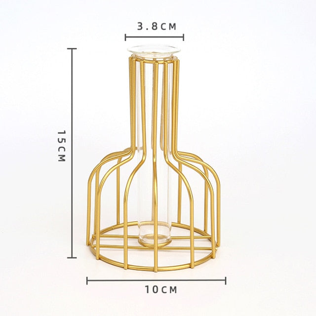 Nordic Glass and Metal Vases Moderne Vases
