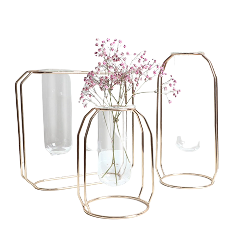 Creative Glass and Iron Vases Moderne Vases
