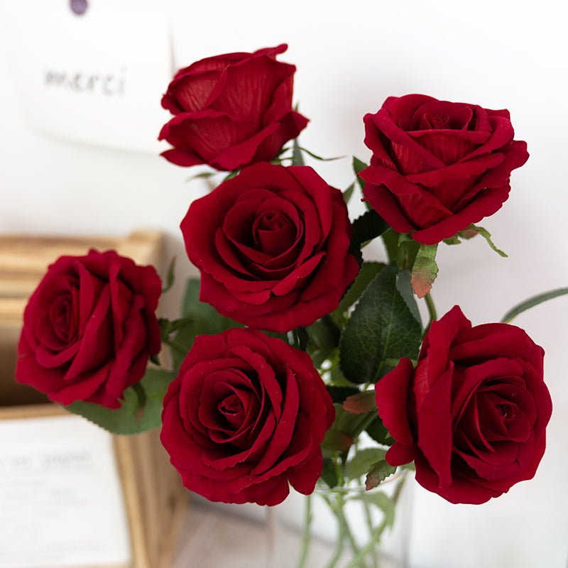 Rose Silk Flowers Moderne Vases
