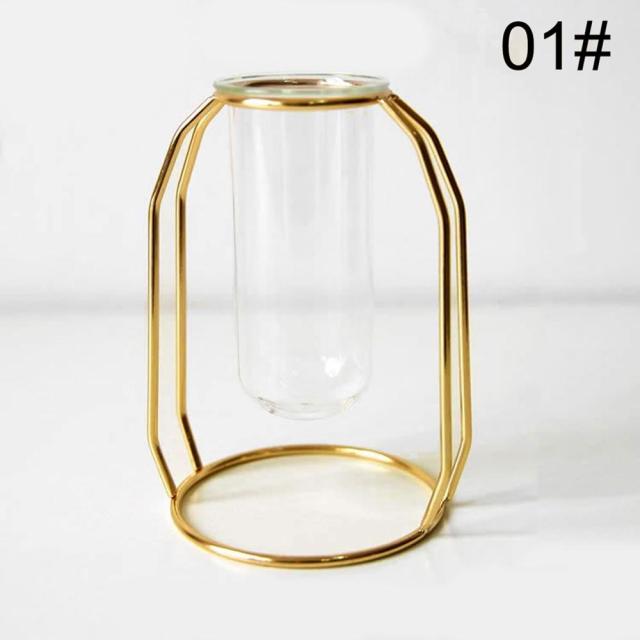 Nordic Glass and Metal Vases Moderne Vases