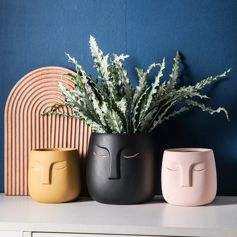 Creative Ceramic Face Vase Moderne Vases